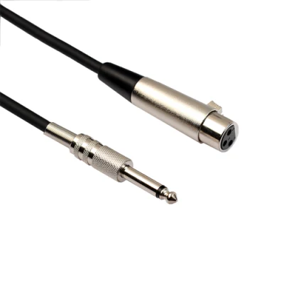 1 미터 오디오 케이블 XLR Female - 6.3mm TRS Male PRO 오디오 비디오 스테레오 마이크 케이블