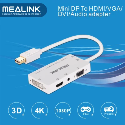 미니 디스플레이포트 DP-HDMI/DVI/VGA/스테레오 오디오 어댑터 케이블