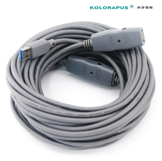 Kolorapus 15m USB 2.0 활성 연장 케이블 남성-여성 연장 리피터 케이블(USB 프린터용)