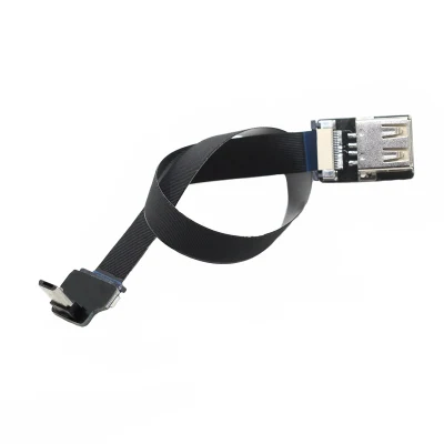 마이크로 USB에서 USB2.0 소켓까지 플랫하고 유연한 OTG 케이블