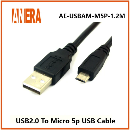 Anera 표준 USB 2.0 데이터 충전 케이블 USB 2.0 A 수-휴대용 마이크로 USB 케이블