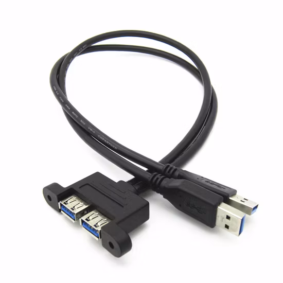 마이크로 USB 2.0 패널 마운트 커넥터 IP67 방수 케이블 마이크로 USB 5핀 남성-여성 연장 케이블 USB 연장 케이블